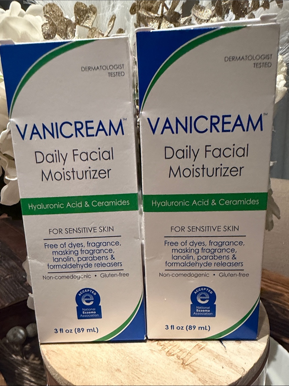 Vanicream Daily Facial Moisturizer - for sensitive skin hyaluronic acid Lot of 2